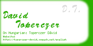 david toperczer business card
